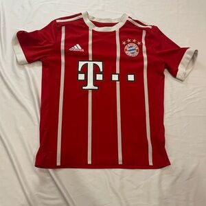 adidas Red & White Bayern Munich Kids Soccer Jersey
